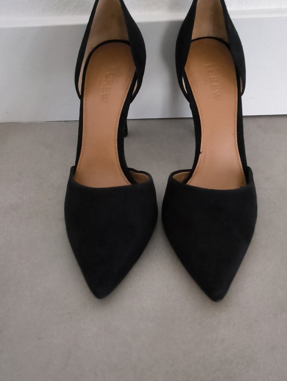 J. Crew "D'Orsay" Pumps Black Suede Size 8